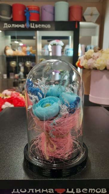 Колба с мыльной розой (18 см)