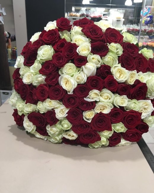 Букет из 101 розы (микс). Высота 60 см