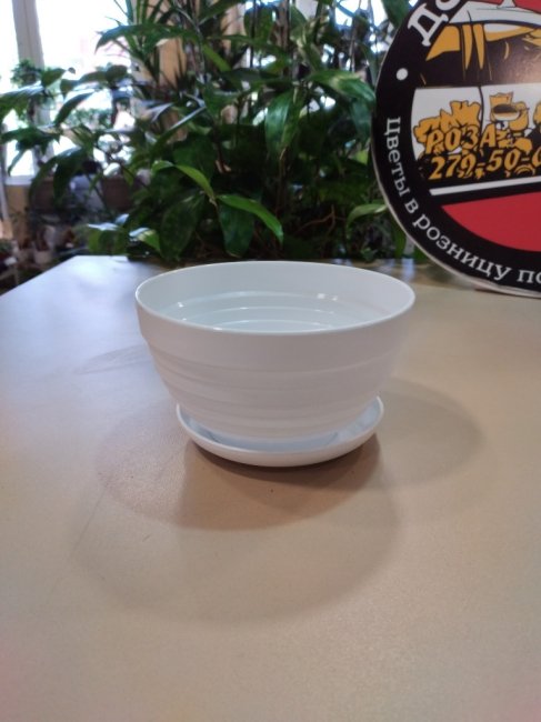 Горшки для цветов. Горшок цвет. «Алиса» 0,5 л, белый