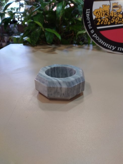 Вазоны. Вазон «Суккулент» многогранный, мрамор