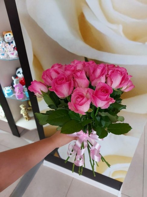 Роза Кэнди аваланж. Букет из 35 роз. Высота 40 см