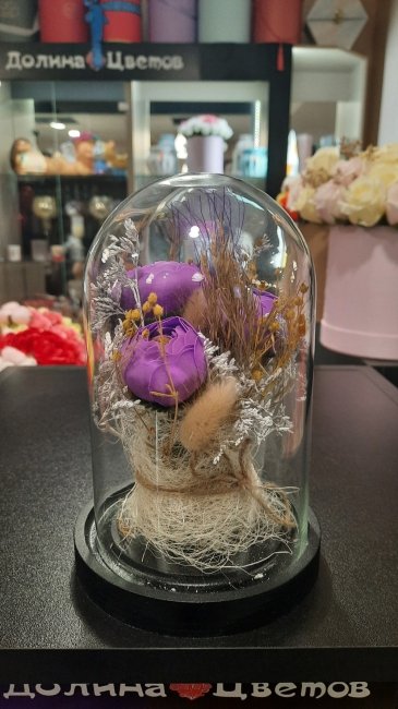 Колба с мыльной розой (18 см)