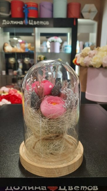 Колба с мыльной розой (18 см)