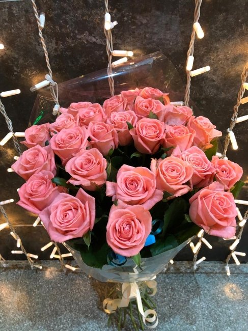 Роза Анна Карина. Букет из 25 роз. Высота 40 см