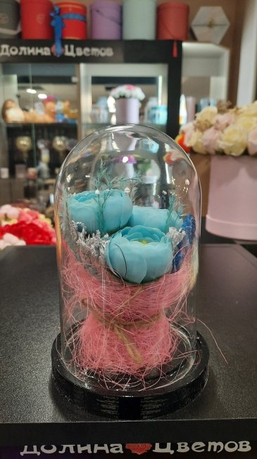 Колба с мыльной розой (18 см)