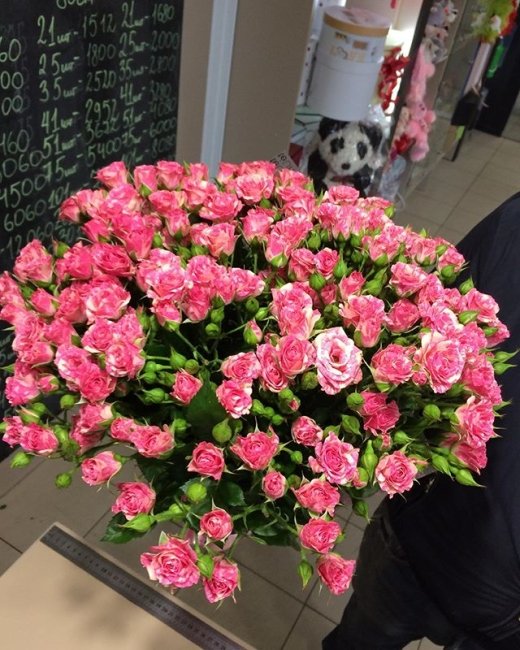 Букет из Розы Спрей Пинк Флеш  (высота  50 см)